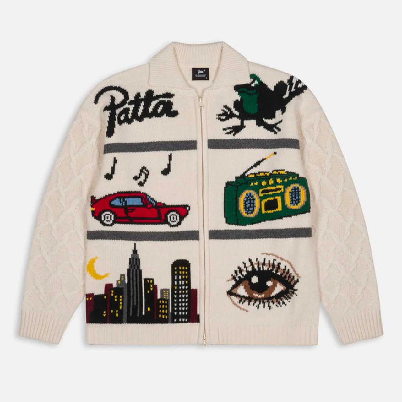 Patta Perfect Day Knitted Cardigan - Peyote