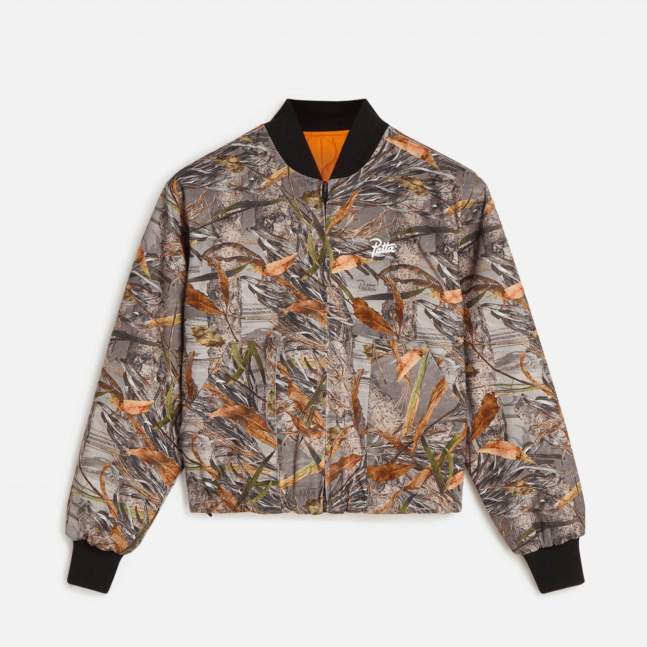 Patta Nature Print Reversible Canvas Bomber Jacket