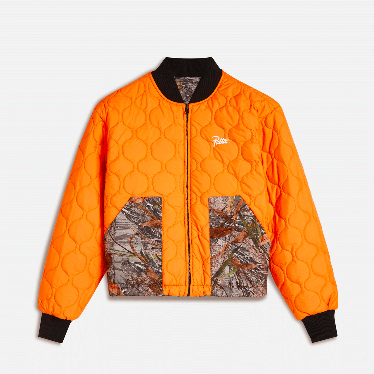 Patta Nature Print Reversible Canvas Bomber Jacket