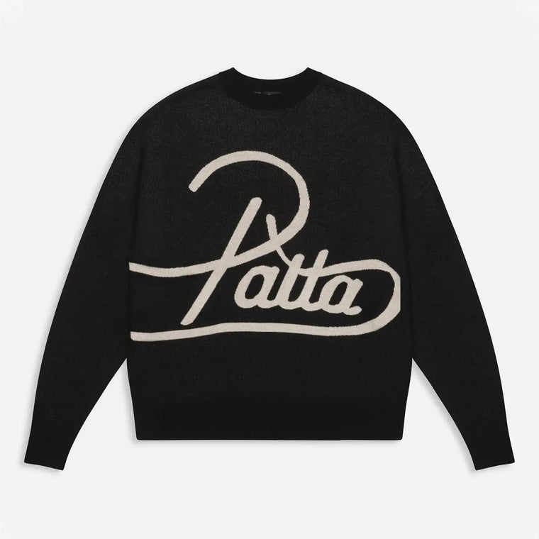 Patta Hearted Jumper - Black