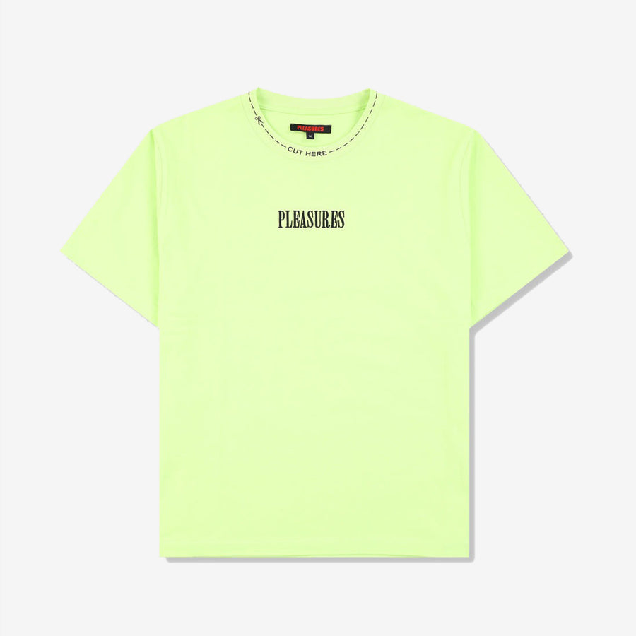 Pleasures Cut Here Heavyweight T-Shirt - Lime