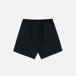 Square Stripe Swim Shorts - Black / Jade Green