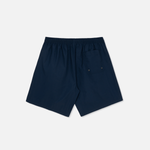 Square Stripe Swim Shorts - Navy / Orange