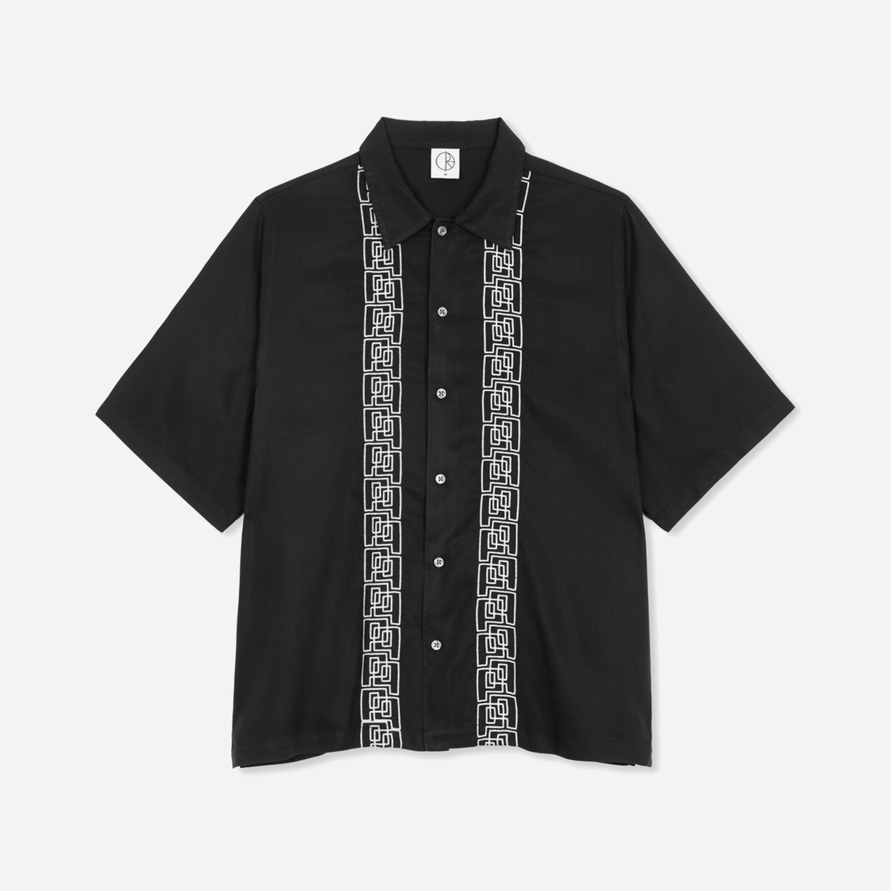 Bowling Shirt / Double P - Black / White