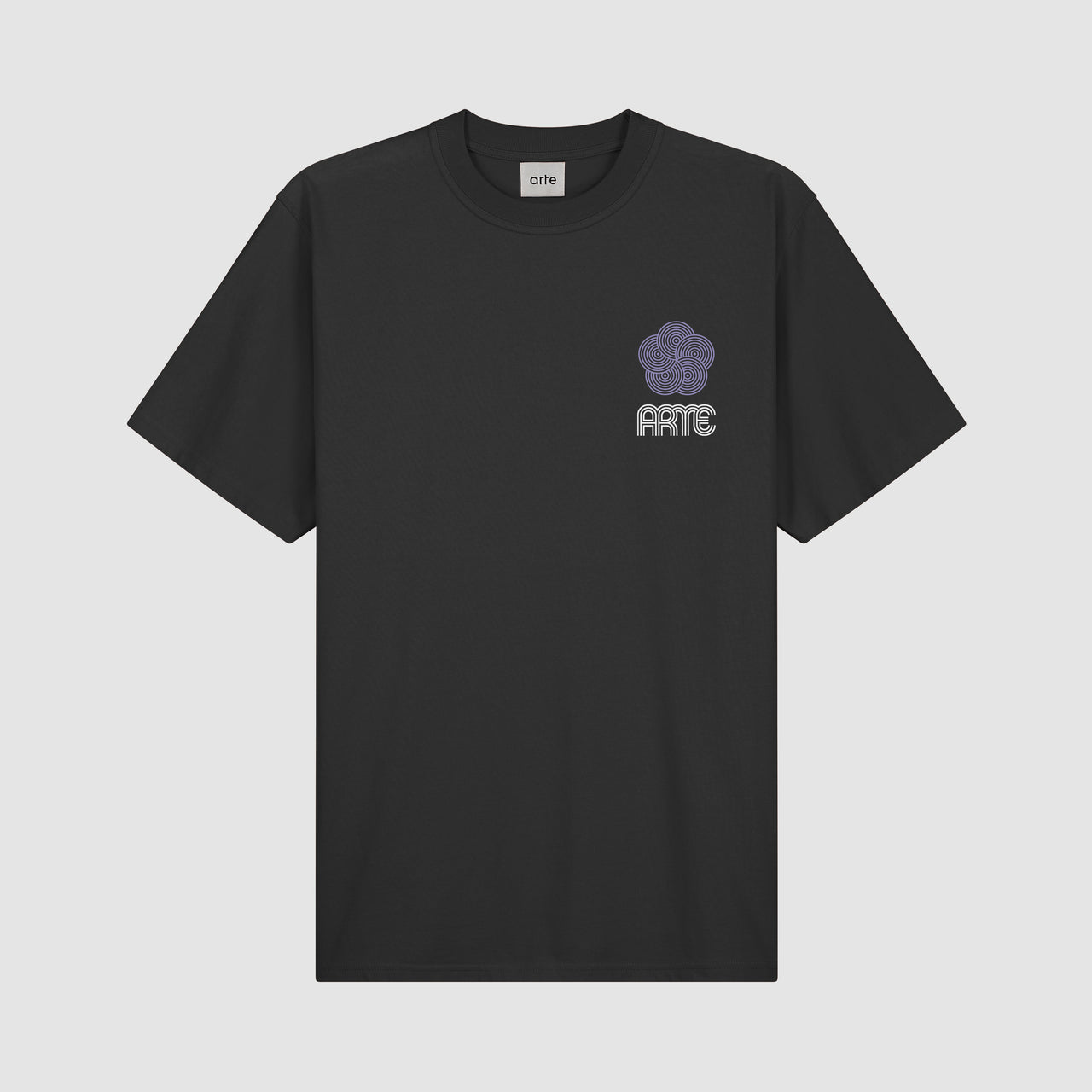 Teo Circle Flower T-shirt - Black