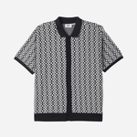 Testament Button Front Polo - Black