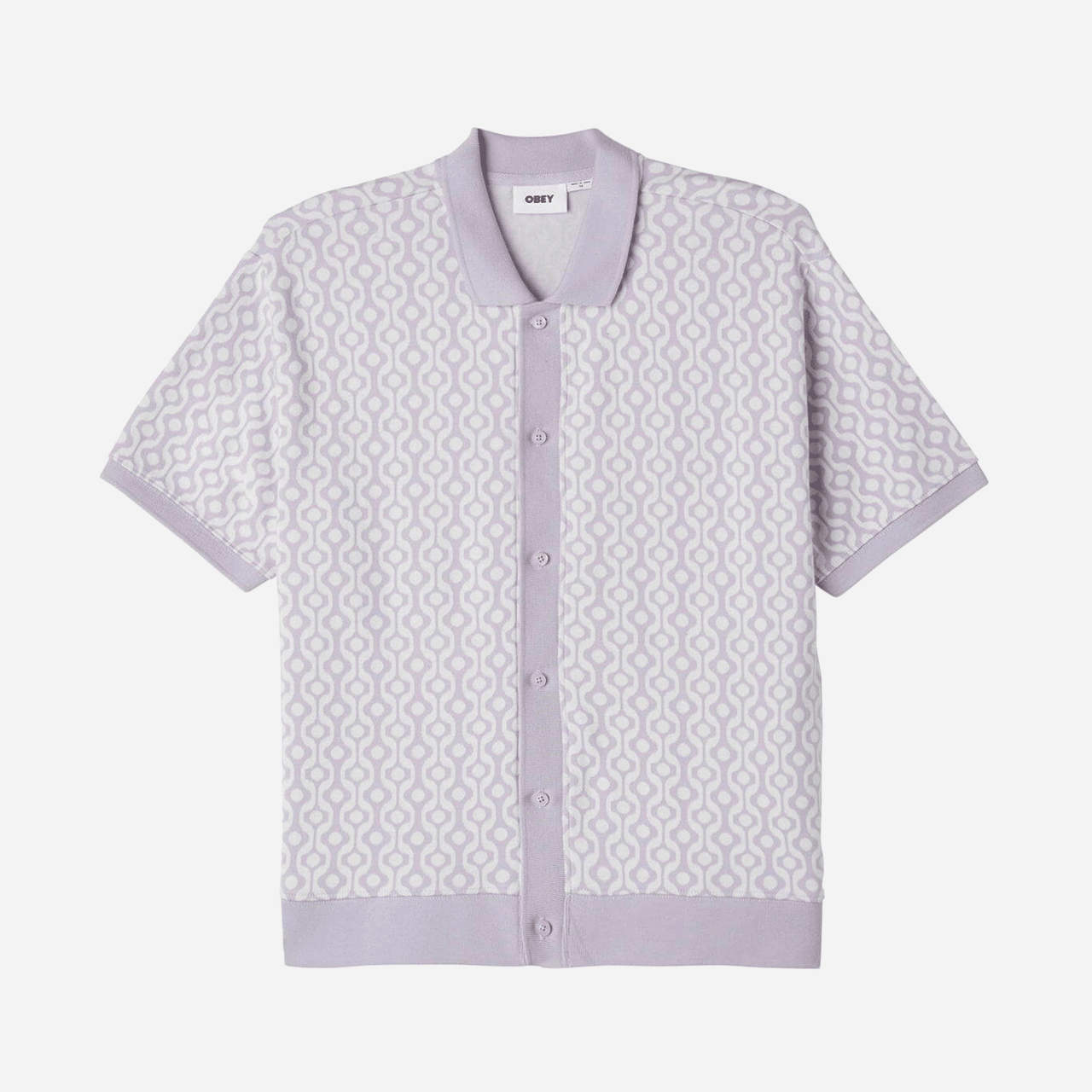 Testament Button Front Polo - Orchid Petal