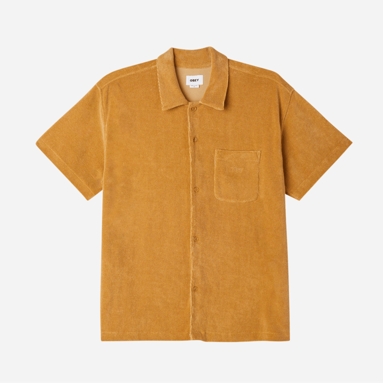 Shelther Terry Cloth Button Up - Light Khaki