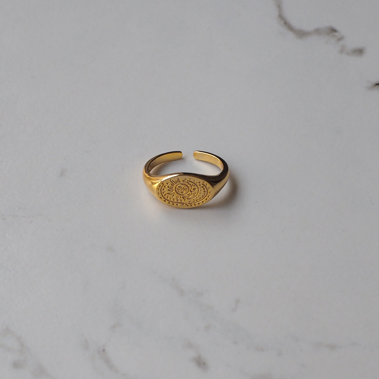 Anillo Sol y Luna Oro