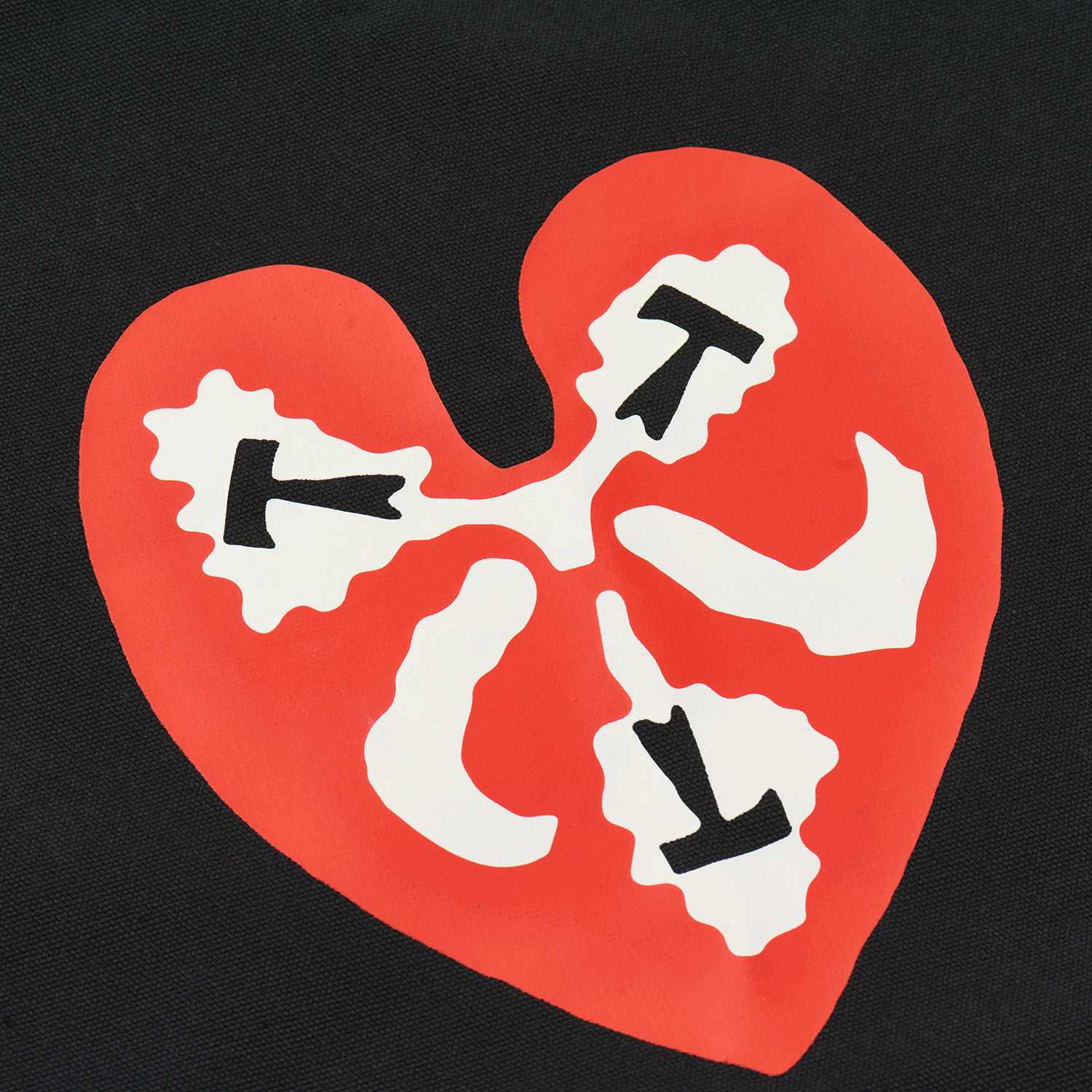 TTT Heart Record Bag – Black (Secondary)