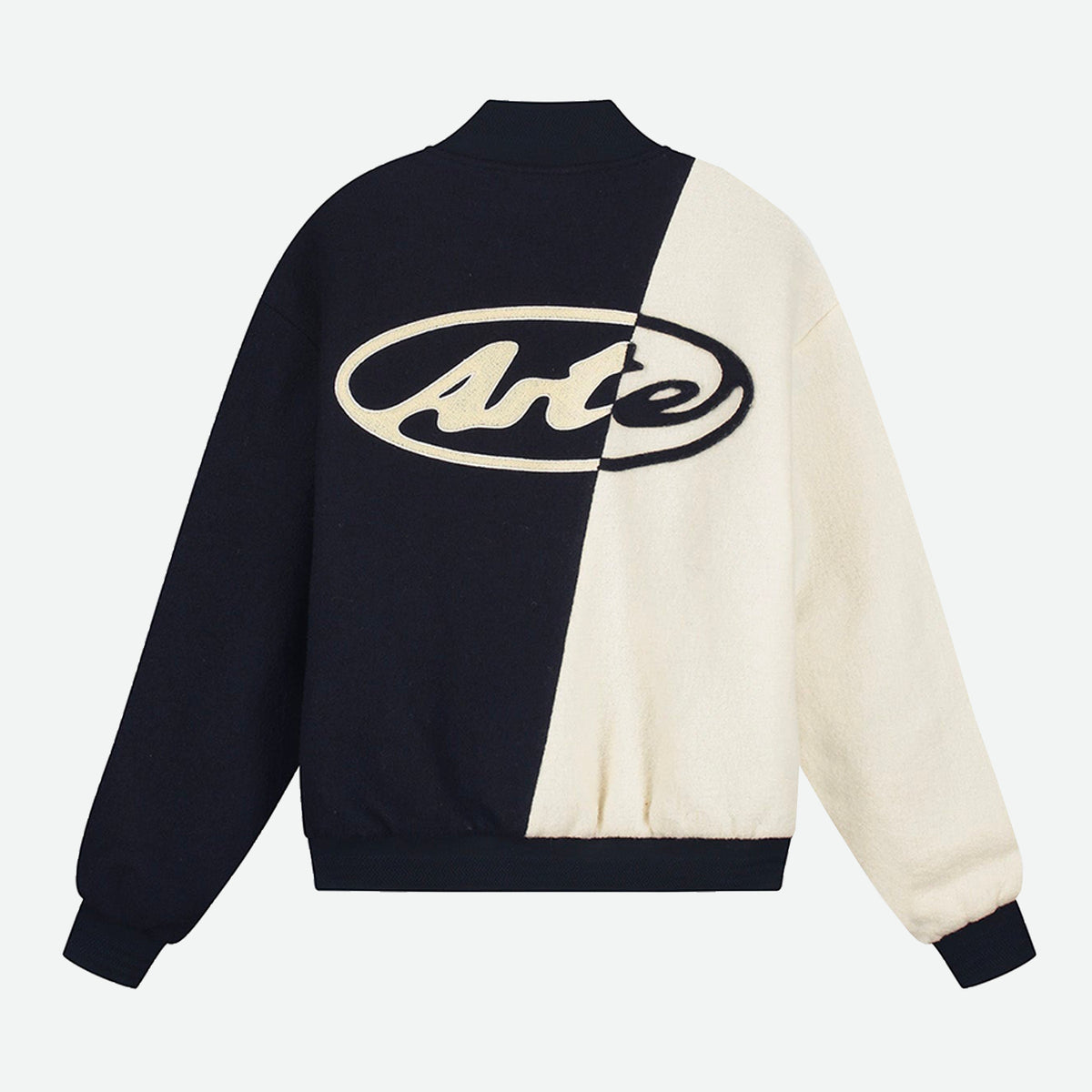 Arte Wool Varsity Jacket - Blue / White - M