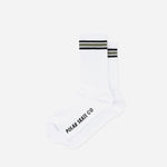 Rib Socks - Stripe (White / Black / Sage)