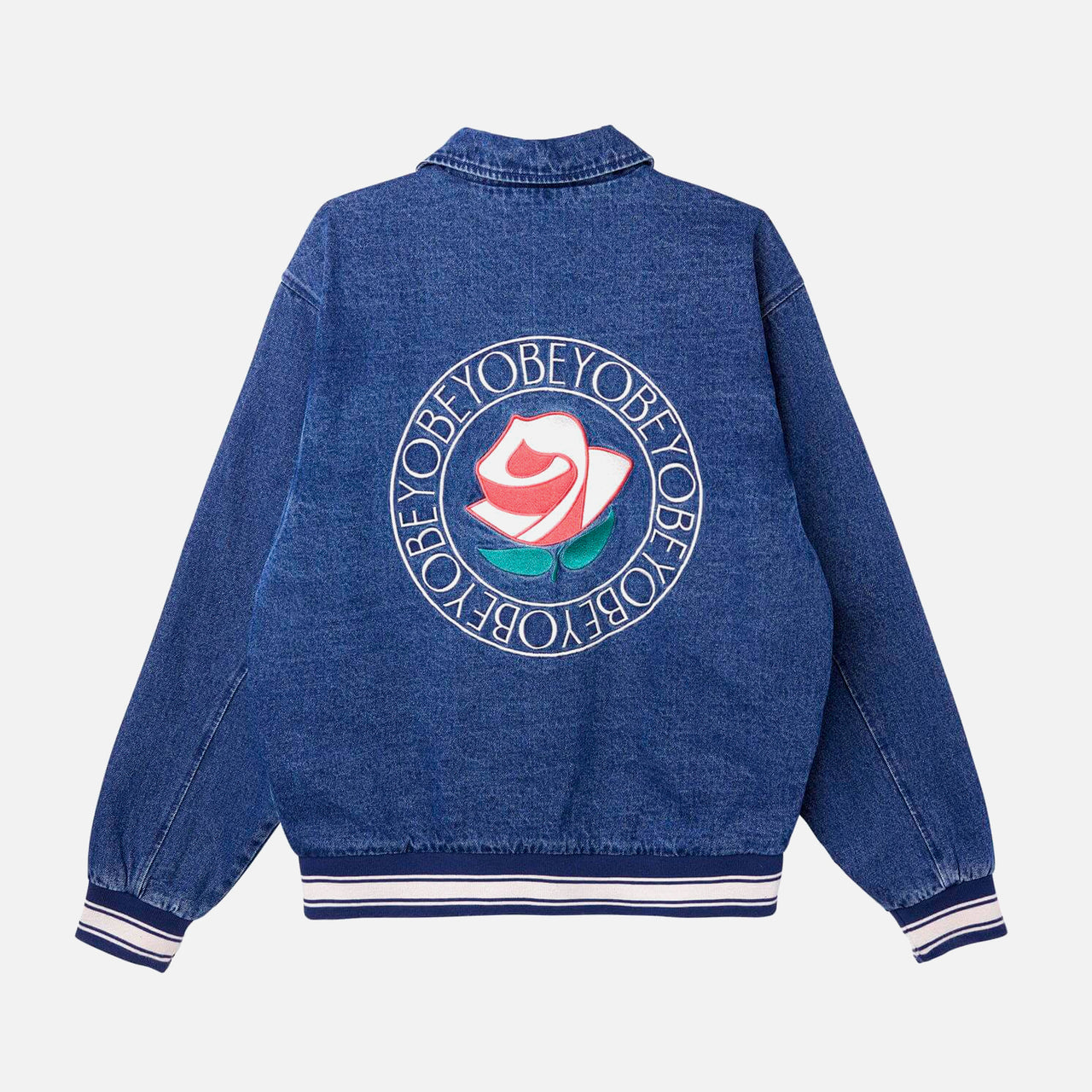 Obey Rose Blouson Jacket - Stone Wash Indigo