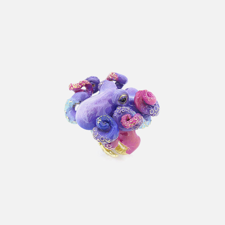 Anillo Purple Octopus