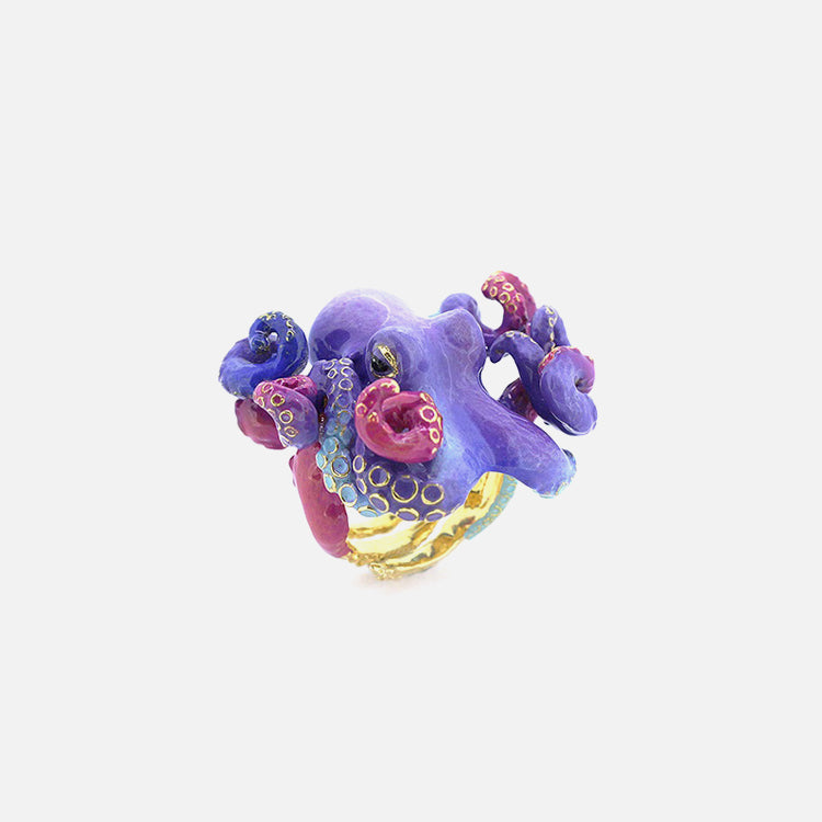 Anillo Purple Octopus
