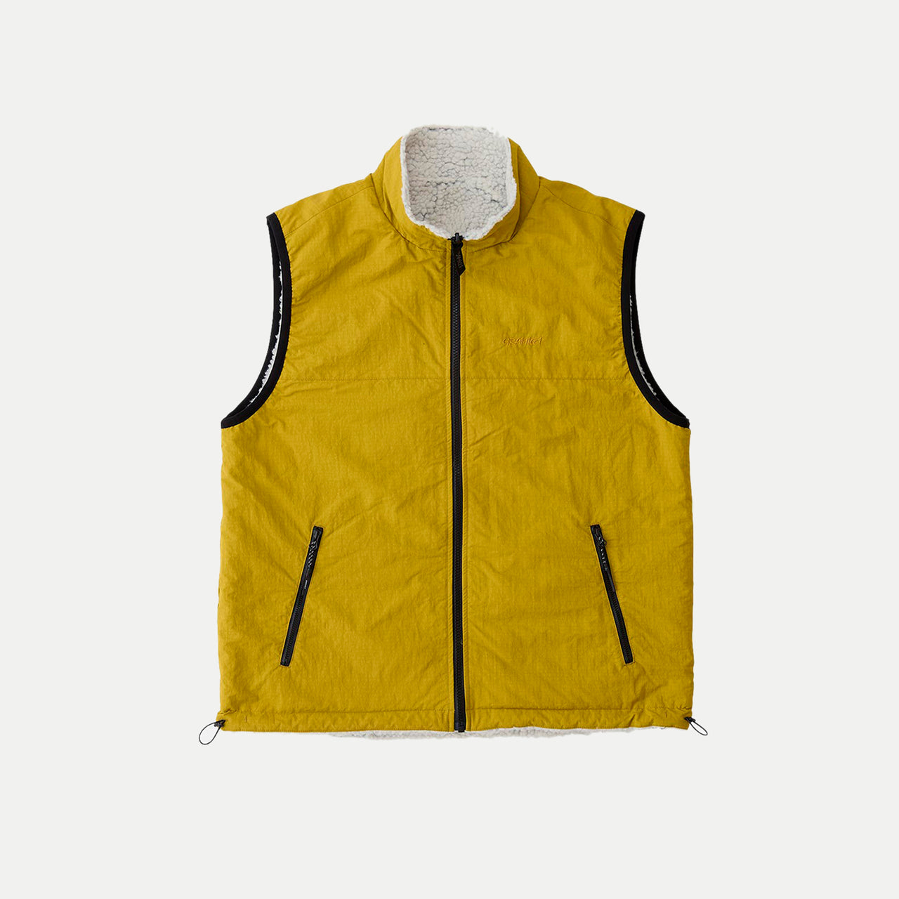 Gramicci Reversible Sherpa Vest - Natural / Chartreuse