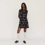 Happy Sad Mesh Smock Mini Dress