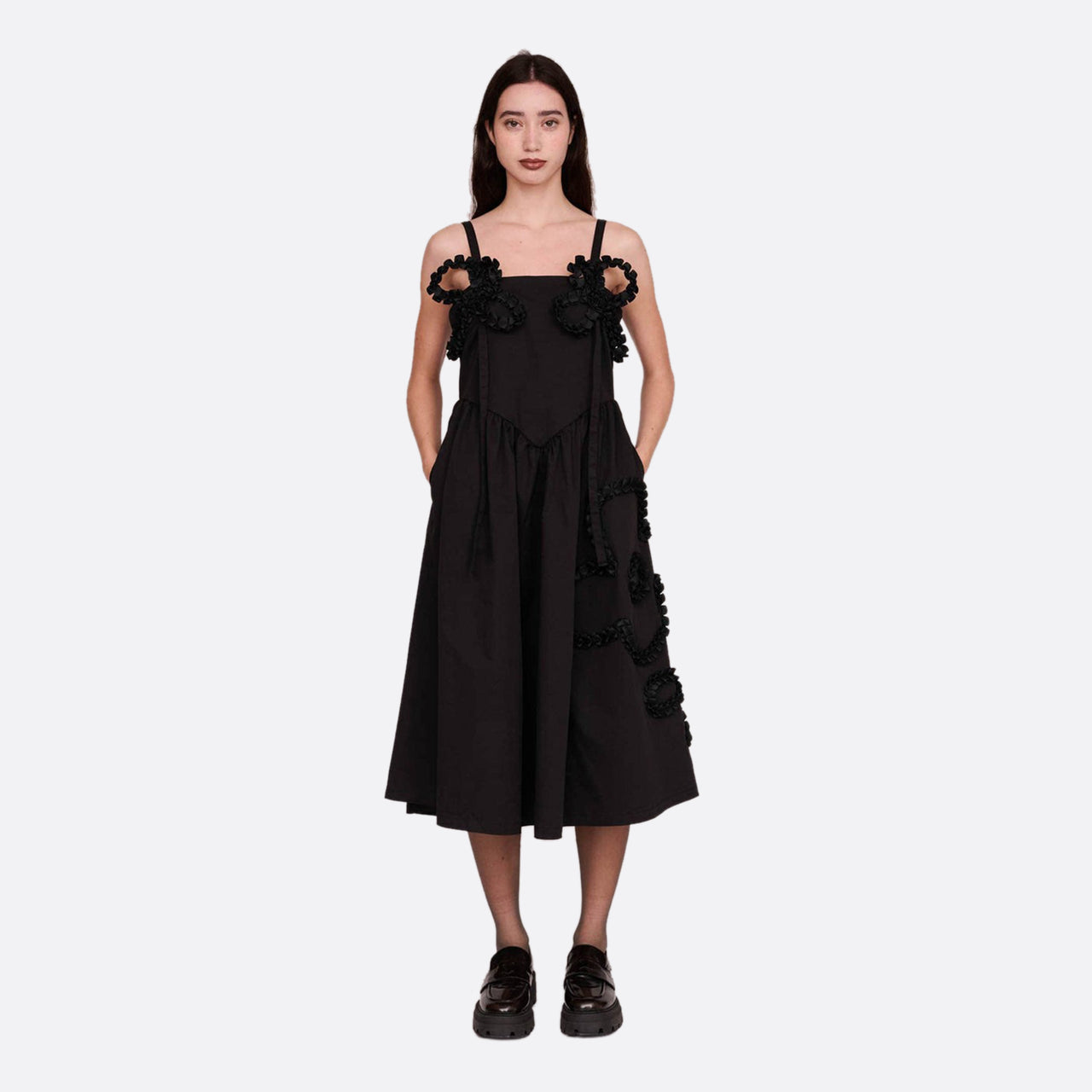 Lazy Oaf Black Big Big Flower Dress