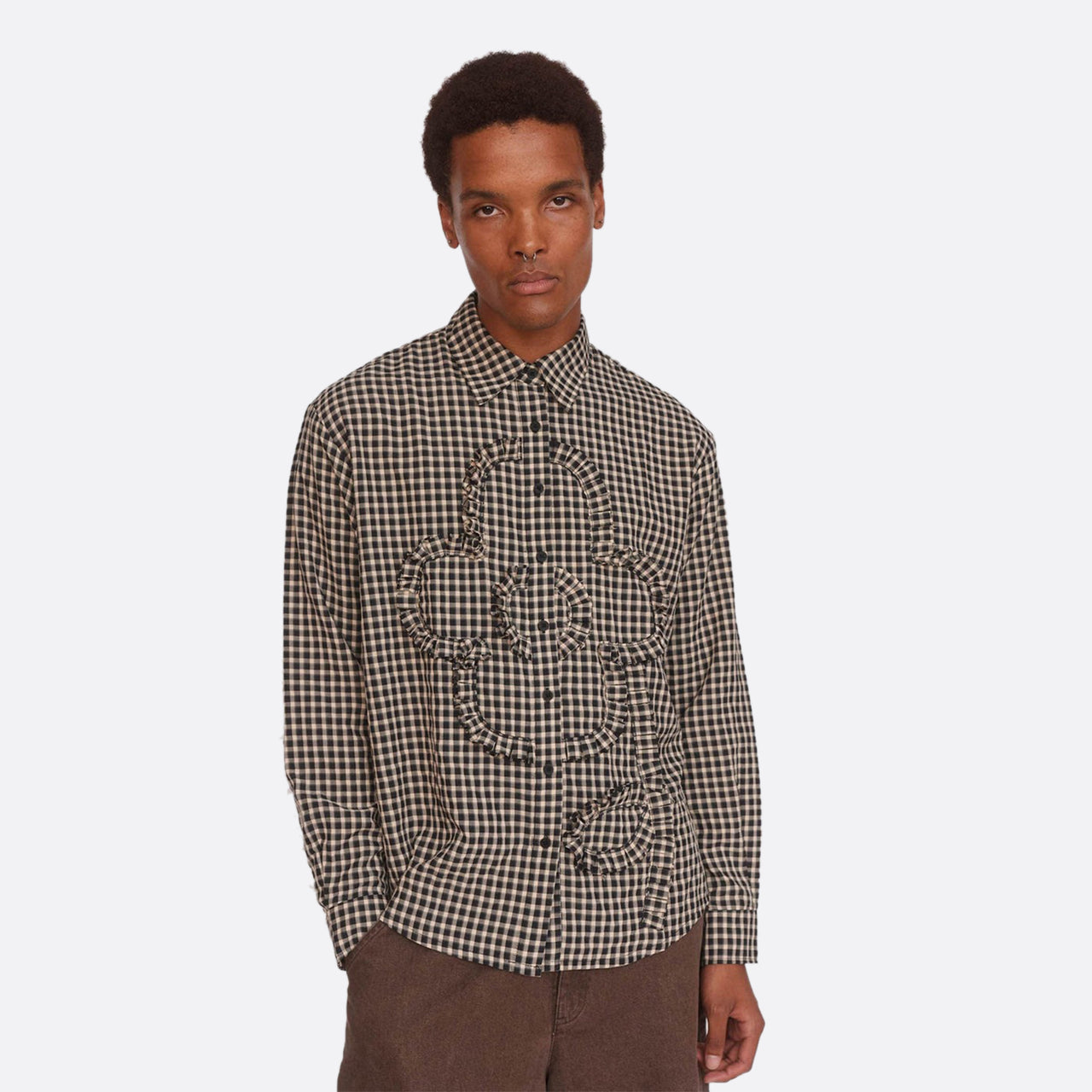 Lazy Oaf Gingham Big Flower Shirt