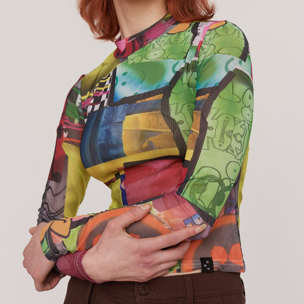 Collage Mesh Top
