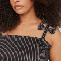 Lazy Pinstripe Corset Top