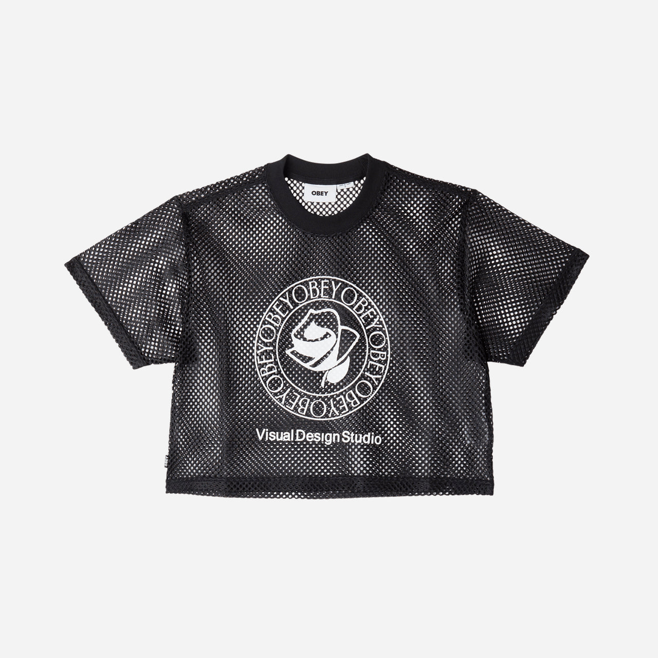 Obey Rose Mesh Top - Black