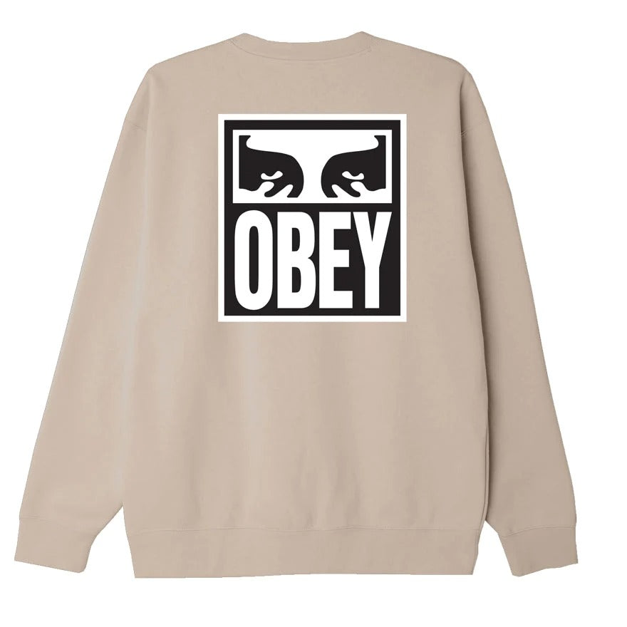 Obey Eyes Icon Premium Crewneck - Oat Milk