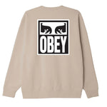 Obey Eyes Icon Premium Crewneck - Oat Milk