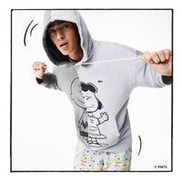 Lacoste x Peanuts Hoodie - Grey Lucy & Charlie Brown