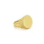 Anillo Owl Wings Signet Ring 925 Sterling Silver