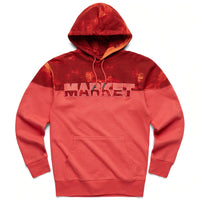 Market Split Tie Dye Hoodie - Red