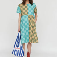 Mash Up Checkerboard Dress