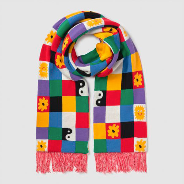 Patchwork and Squares Scarf